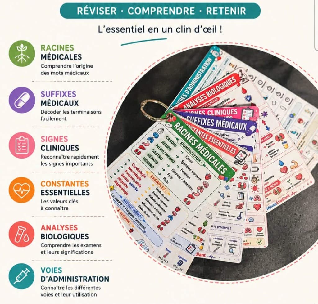 Couverture de la ressource « Pack Fiches Mémo Médicales »